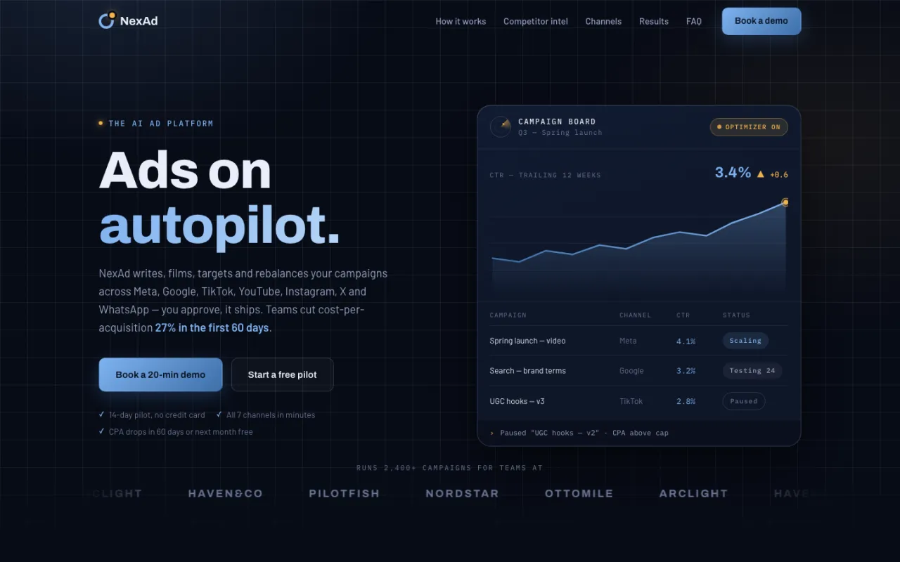 NexAd website preview